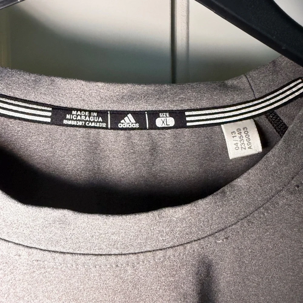 Adidas Climacool Mens Gray Black Performance Athletic Training Shirt XL Z33549